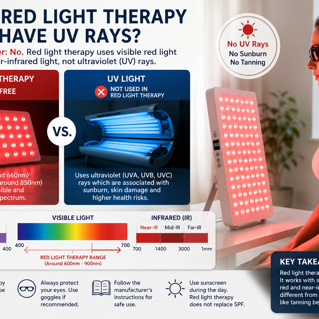 Does Red Light Therapy Have UV Rays丨UV-Free, SPF?