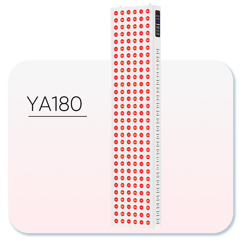 YA180 high-power red light therapy panel with LED display and multiple red LEDs