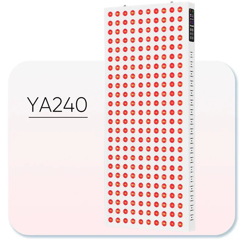YA240 red light therapy panel with adjustable settings for muscle recovery and skin health