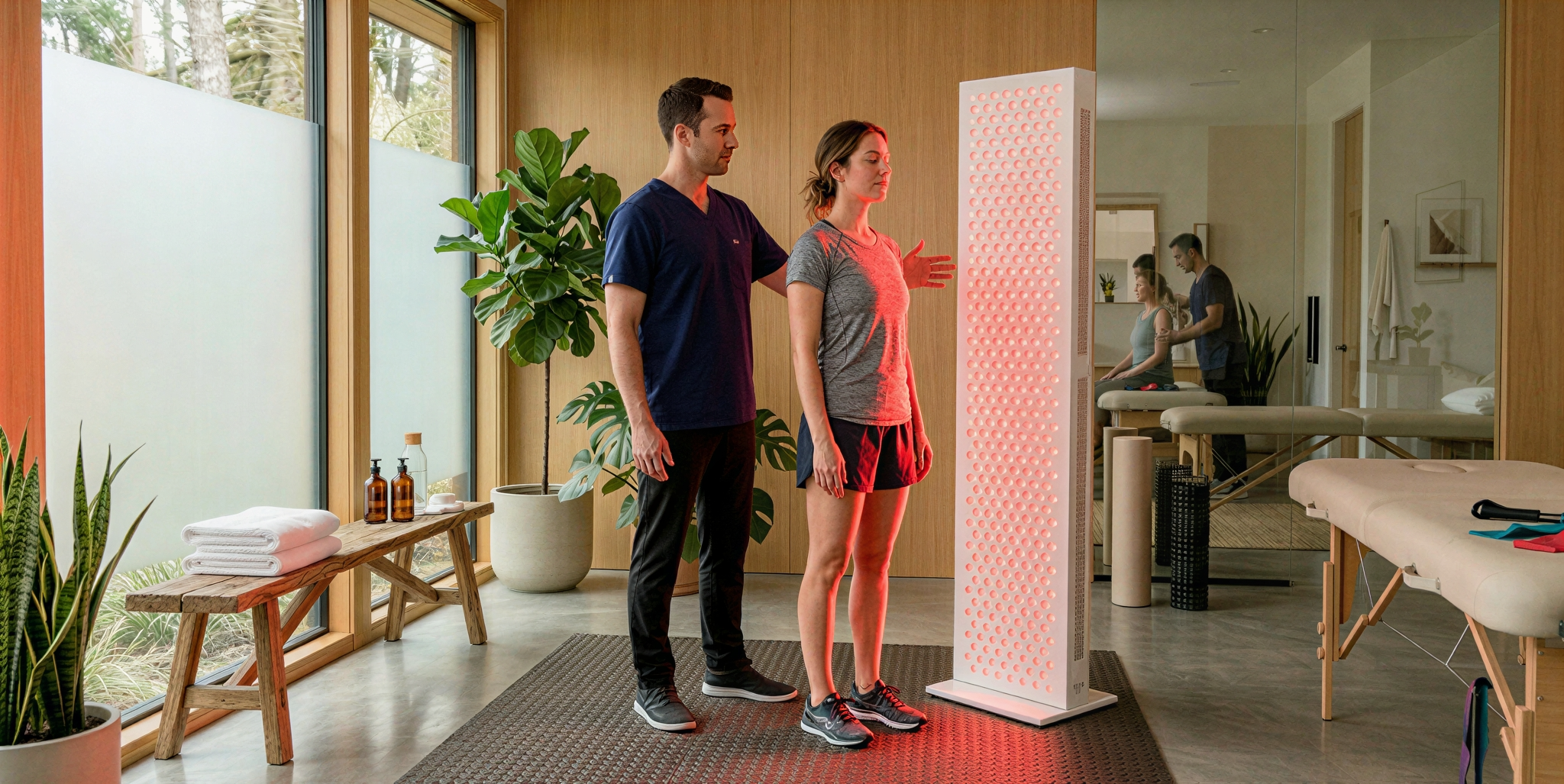 Clinic red light therapy booth for high-intensity sessions