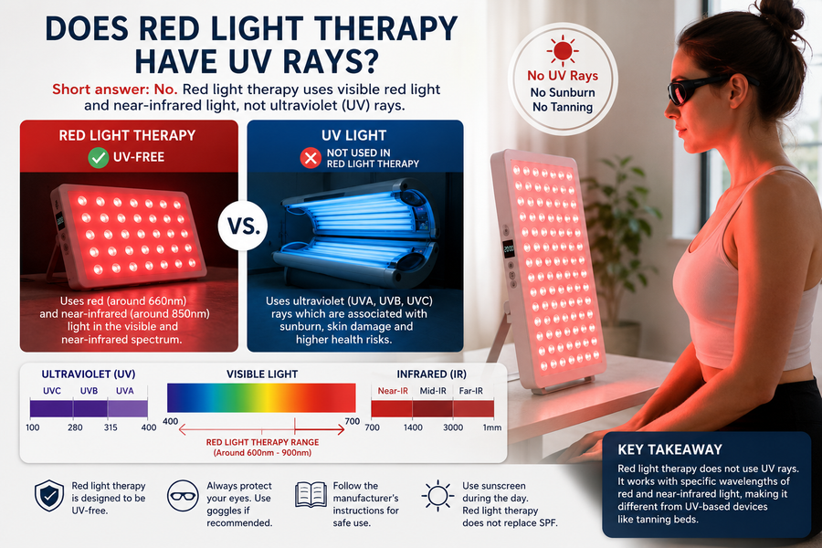 Does Red Light Therapy Have UV Rays丨UV-Free, SPF?