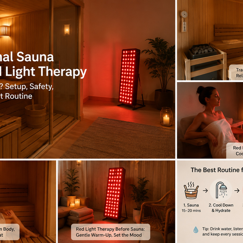 Traditional Sauna and Red Light Therapy: Should You Do It Inside or After?