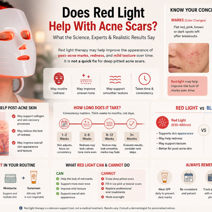 Does Red Light Help With Acne Scars? (Marks, Pits & Real Timeline)