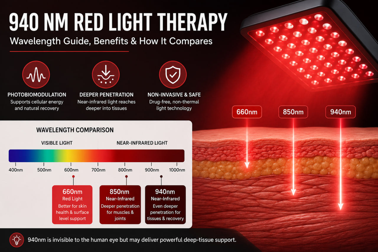 940 nm Red Light Therapy: Is It Red or NIR, and Is It Really Better Than 850nm?