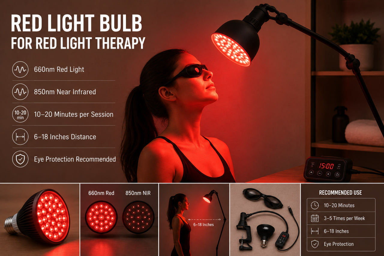 Red Light Bulb for Red Light Therapy：7 Checks, 660nm or 850nm?