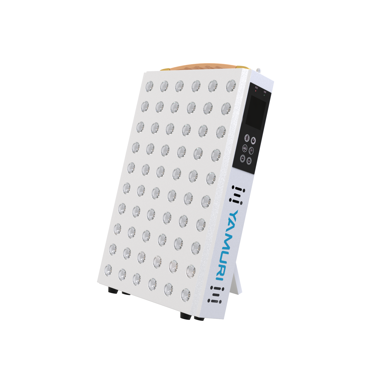YA60-2W7 targeted face and neck red light therapy panel with LCD display and precision LED assembly