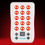 Red light therapy device with 15 LEDs, digital timer, and control buttons for at-home skin and muscle recovery