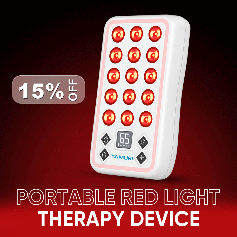 Portable red light therapy device