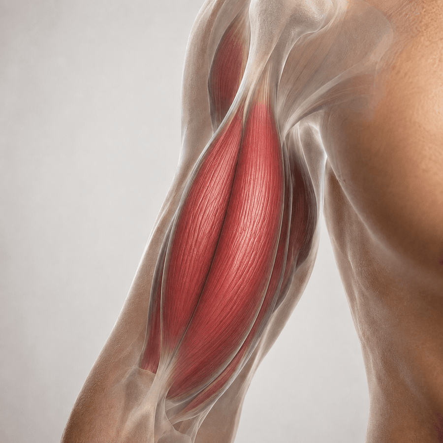 After image showing a more relaxed muscle state after a post-workout red light therapy recovery-support routine