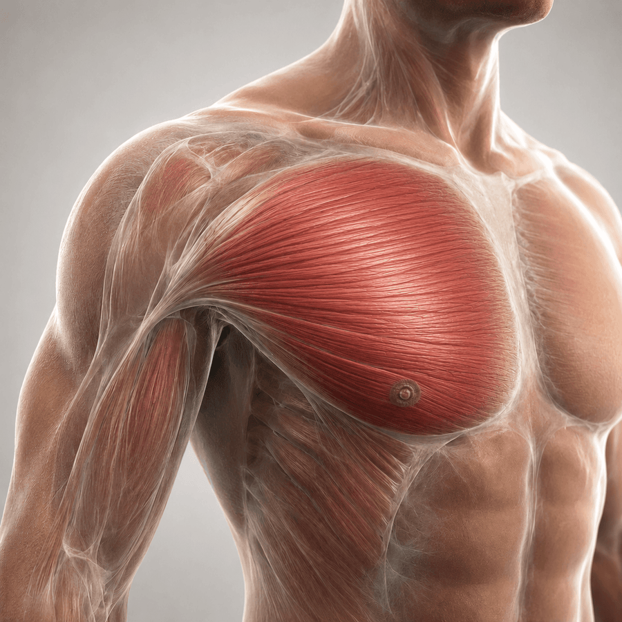 After image showing post-workout muscle recovery-support routine with red and near-infrared light therapy